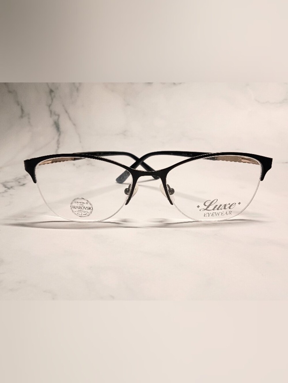 NEW prescription-ready, Semi Rimless Eyeglass Frame Glasses 54 18 140 cat eye